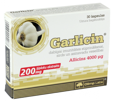 OLIMP LABS Garlicin - ķiploku ekstrakta kapsulas ar augstu allicīna saturu, 30 gab.