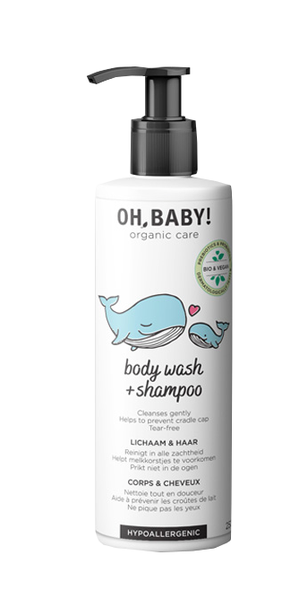 OH, BABY! Organisks mājās lietojams šampūns un ķermeņa gels 250 ml universālai pūpošanas kopšanai