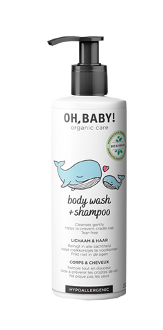 OH, BABY! Organisks mājās lietojams šampūns un ķermeņa gels 250 ml universālai pūpošanas kopšanai