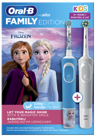 Oral-B Frozen Familie Komplekts — Uzlādējamās Elektriskās Zobu Birstes (1 vienība)