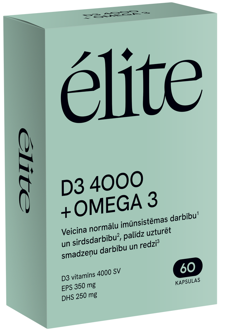 Omega-3 un D3 4000SV kapsulas – 60 gab.