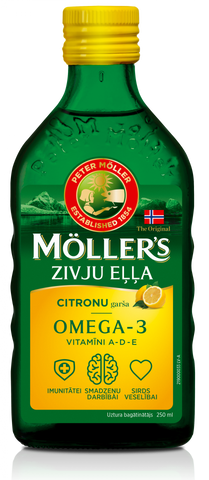 Zivju eļļa ar Citrona Aromātu, 250 ml — MOLLERS