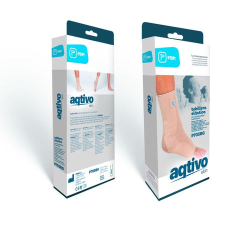 PRIM Aqtivo Skin P705BG (M) potītes elastīga atbalsta saite ar malleolāriem spilventiņiem