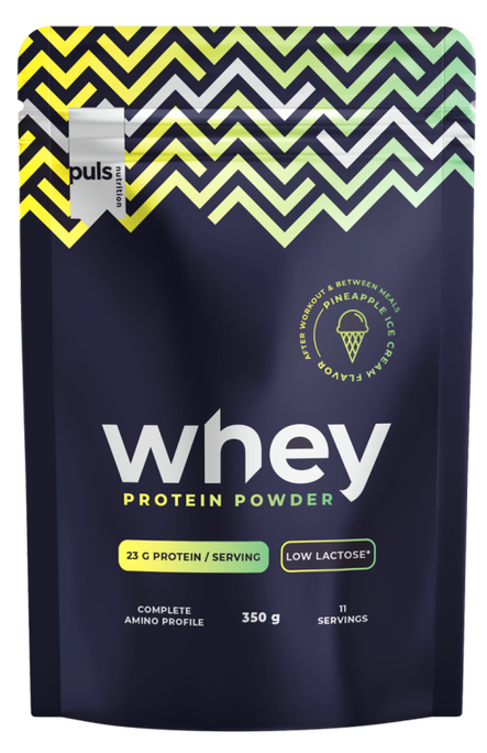 PULS NUTRITION Whey Protein Low Lactose pulveris Ananāsu saldējums, 350 g