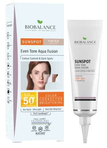 BIOBALANCE SPF 50+ Tinted Medium — saules aizsargkrēms ar toņējošu efektu, 40 ml