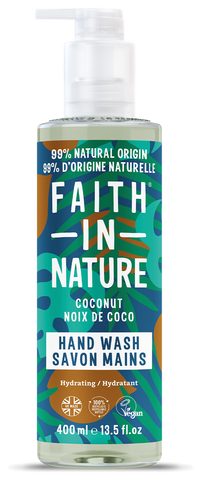 FAITH IN NATURE Kokosriekstu šķidrās ziepes, 400 ml