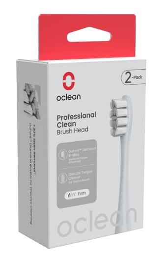 OCLEAN Professional Clean P1C9 Silver zobu birstes uzgaļi, 2 gab., elektriskam tīrīšanas risinājumam