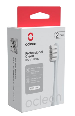 OCLEAN Professional Clean P1C9 Silver zobu birstes uzgaļi, 2 gab., elektriskam tīrīšanas risinājumam