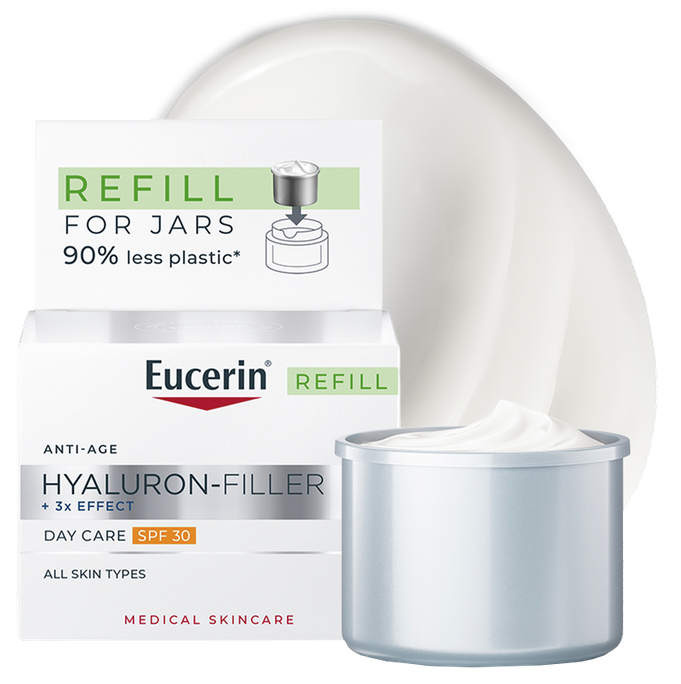 EUCERIN Hyaluron Filler + 3x Effect SPF 30 sejas krēms refill 30 ml
