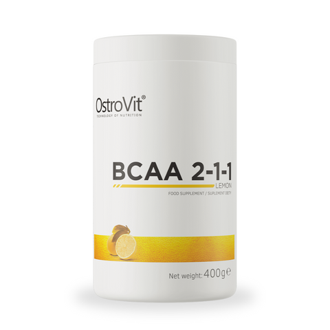 BCAA 2:1:1 pulveris – 400 g, muskuļu atjaunošanai, spēkam un noguruma mazināšanai