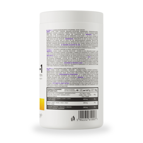 BCAA 2:1:1 pulveris – 400 g, muskuļu atjaunošanai, spēkam un noguruma mazināšanai