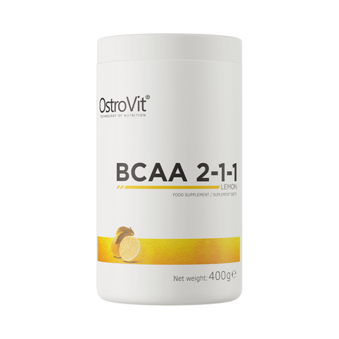 BCAA 2:1:1 pulveris – 400 g, muskuļu atjaunošanai, spēkam un noguruma mazināšanai
