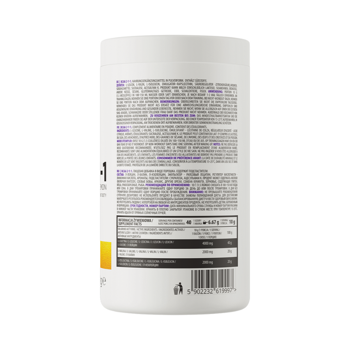 BCAA 2:1:1 pulber 400 g – lihaste taastamiseks, jõu ja väsimuse vähendamiseks – agmarket.lv
