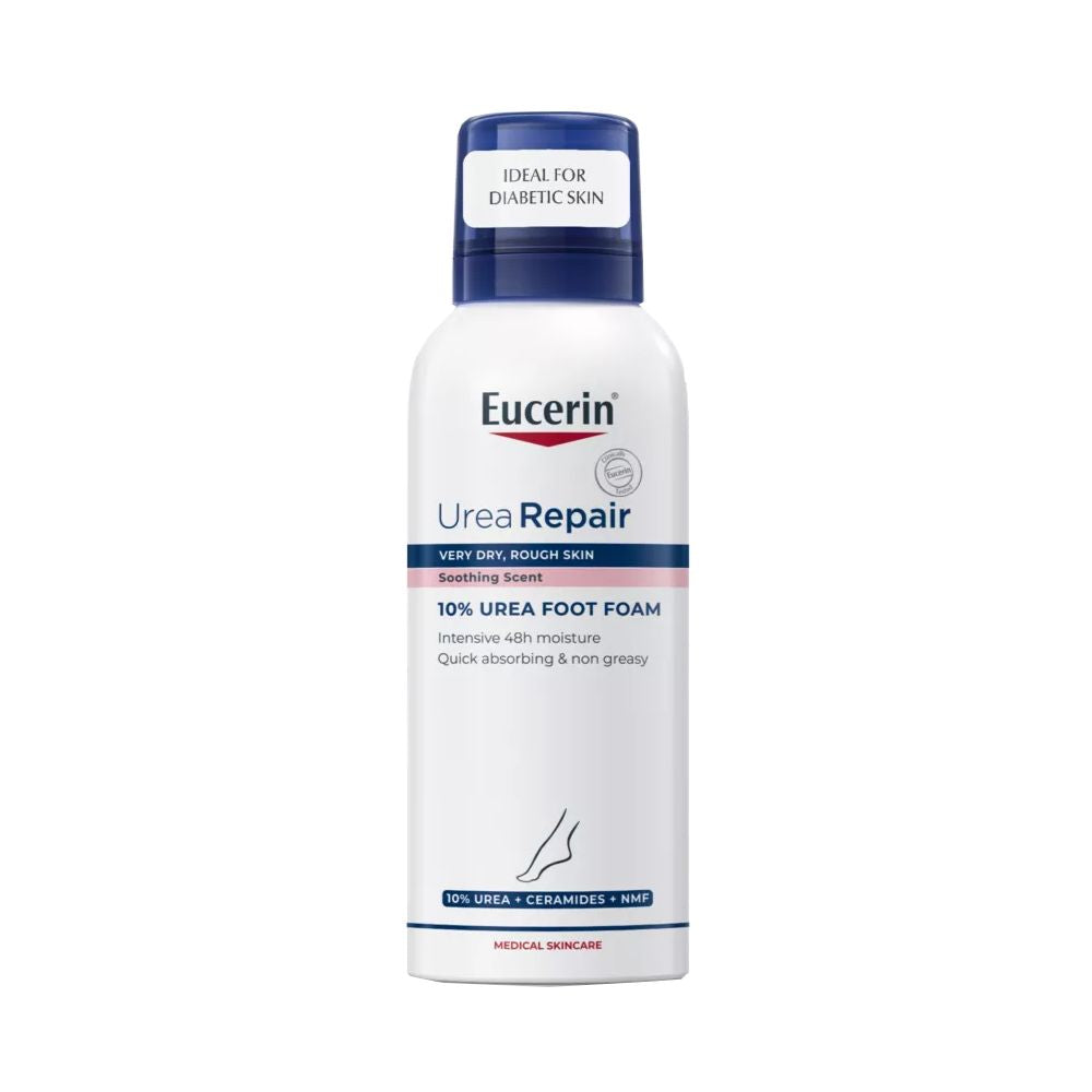 EUCERIN kāju putas UreaRepair PLUS 10% Urea 150 ml – intensīva mitrināšana un plaisu mazināšana pēdām