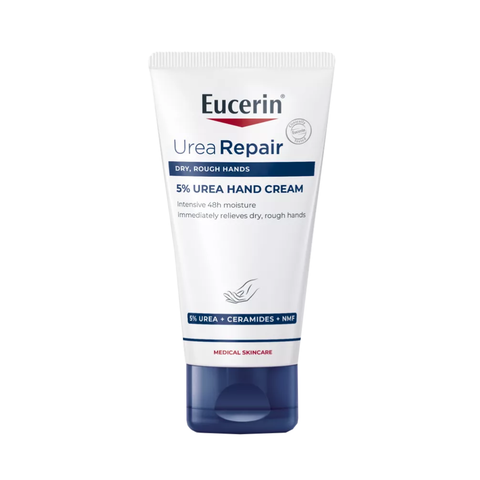 EUCERIN roku krēms UreaRepair PLUS 75 ml – intensīva mitrināšana ļoti sausām un jutīgām rokām
