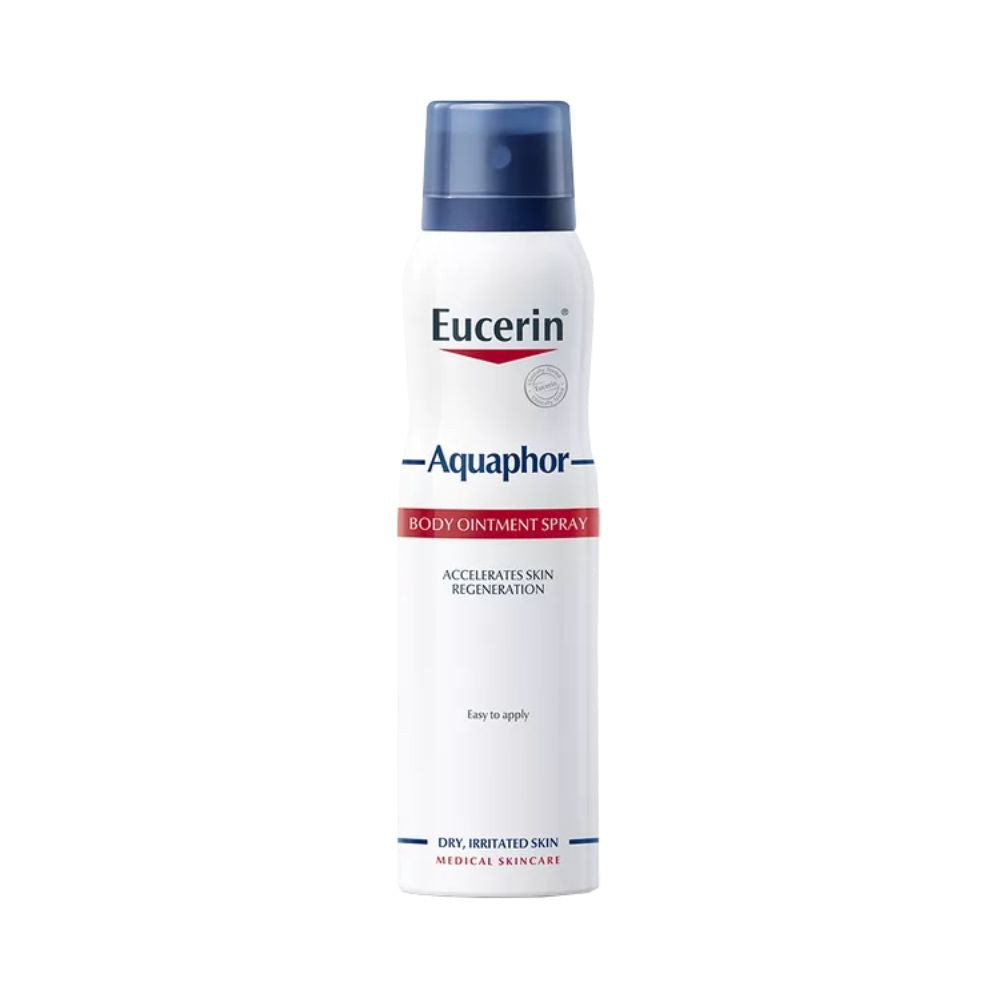 EUCERIN sprejs Aquaphor Ointment 250 ml – atvēsinoša ziede ļoti sausai un sakairinātai ķermeņa ādai