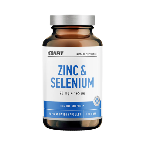 Iconfit cinka un selēna komplekss imunitātei un matu veselībai – 90 kapsulas trīs mēnešu kursam
