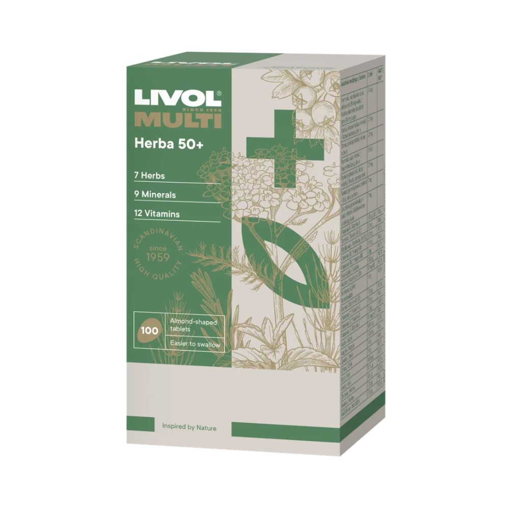 Livol Multi Herba 50+ 100 tabletes iepakojums