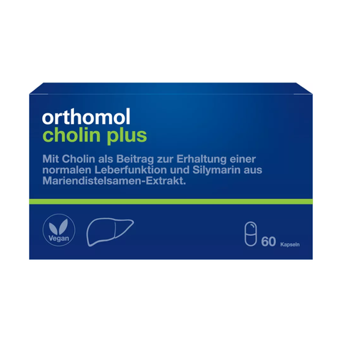 Orthomol aknu un smadzeņu funkcionālais atbalsts ar holīnu – 60 kapsulas divu mēnešu kursam