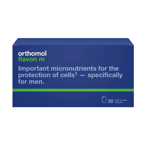 Orthomol vīriešu prostatas un asinsvadu veselības atbalsts – 30 dienu kapsulu kurss pēc 40 gadiem