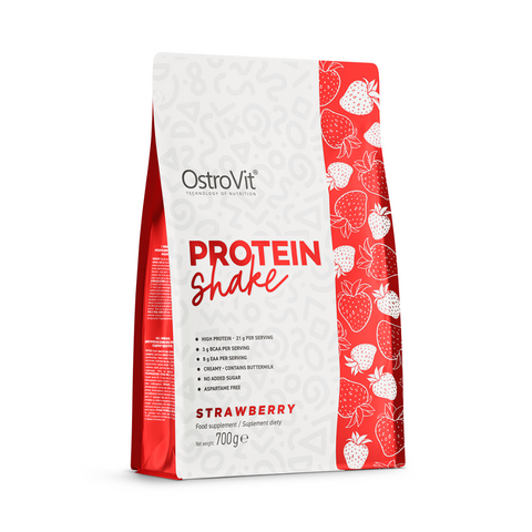 OstroVit Protein Shake 700 g, olbaltumvielu kokteilis, zemeņu garša