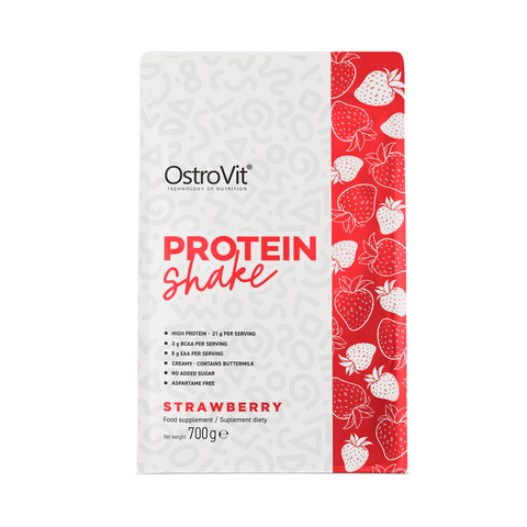 OstroVit Protein Shake 700 g, olbaltumvielu kokteilis, zemeņu garša