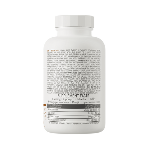 OstroVit Biotiin Plus 100 tabletti – ilu, energia ja tervise toetamiseks – agmarket.lv