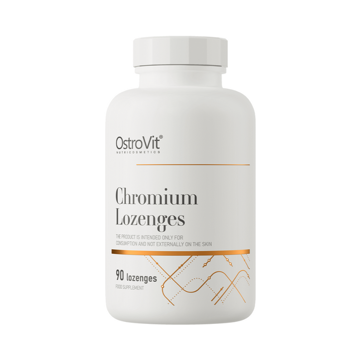 OstroVit Chromium Lozenges 90 tabletes – hroma papildinājums cukura līmeņa regulēšanai un kāres mazināšanai – agmarket.lv

