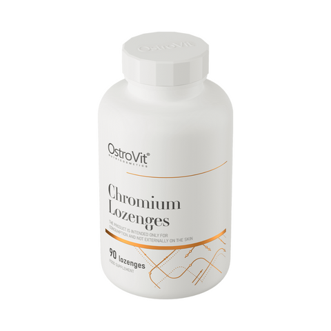 OstroVit Chromium Lozenges 90 tabletes – Cukura līmeņa balansam un mazākai kārei pēc saldumiem