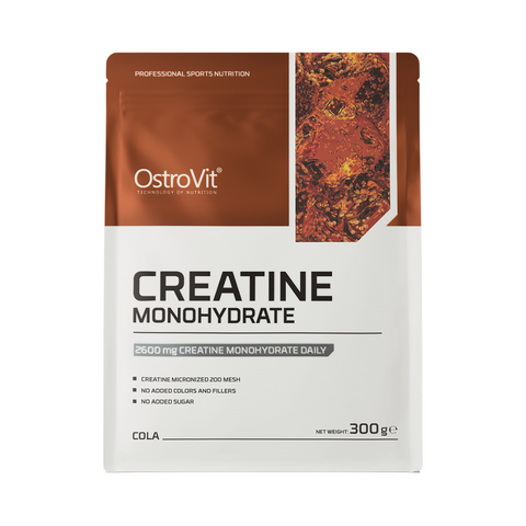 OstroVit Creatine Monohydrate 300 g – Cola garša – Spēkam, izturībai un muskuļu apjomam