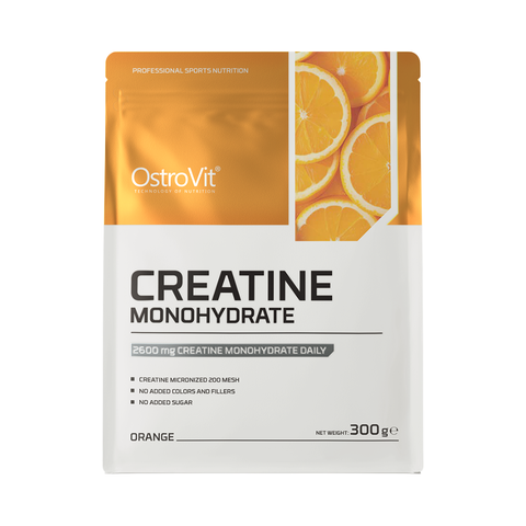 OstroVit Creatine Monohydrate 300 g – Tīrs kreatīns ar apelsīnu garšu