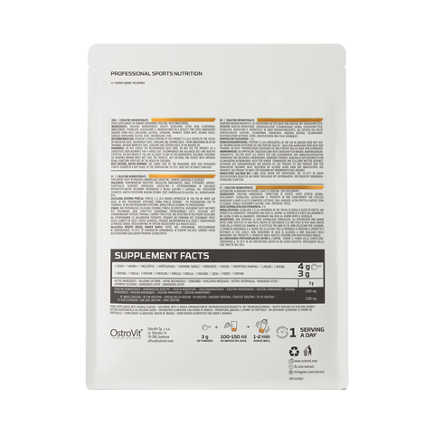 OstroVit Creatine Monohydrate 300 g – Tīrs kreatīns ar apelsīnu garšu