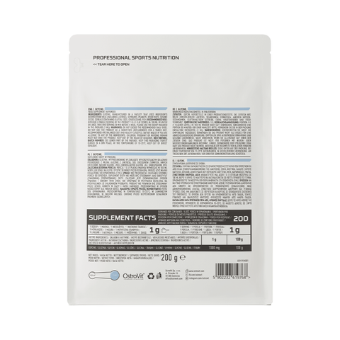 OstroVit Glycine 200 g – Tīrs L‑glicīns pulverī