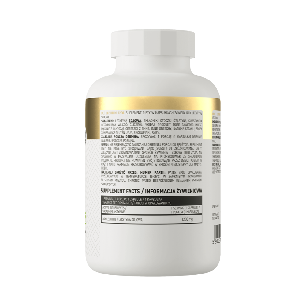 OstroVit Lecithin 1200 mg 70 kapslit – mälule, keskendumisele ja maksa tervisele