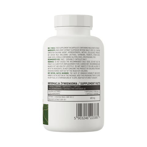 OstroVit Maca juur VEGE 60 kapslit – looduslik tugi energiaks ja hormonaalseks tasakaaluks – agmarket.ee
