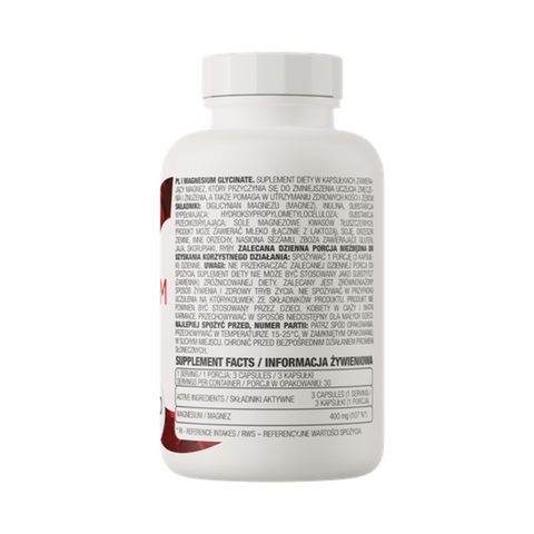 OstroVit Magnesium Glycinate Magnija glicināts – Magnijs labākam miegam, nervu sistēmai un muskuļiem
