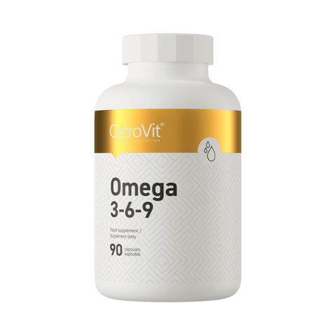 OstroVit Omega 3-6-9 90 kapsulas – Vērtīgas taukskābes smadzeņu un sirds veselībai