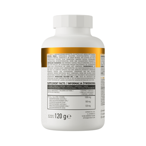 OstroVit Omega 3 – 90 kaps., sirds veselībai, smadzeņu darbībai un imunitātes stiprināšanai