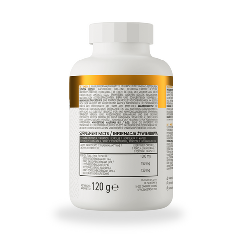 OstroVit Omega 3 – 90 kaps., sirds veselībai, smadzeņu darbībai un imunitātes stiprināšanai