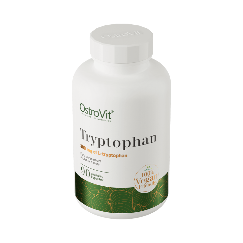 OstroVit Tryptophan VEGE 90 kapsulės – triptofanas ramybei, gerovei ir sveikam miegui