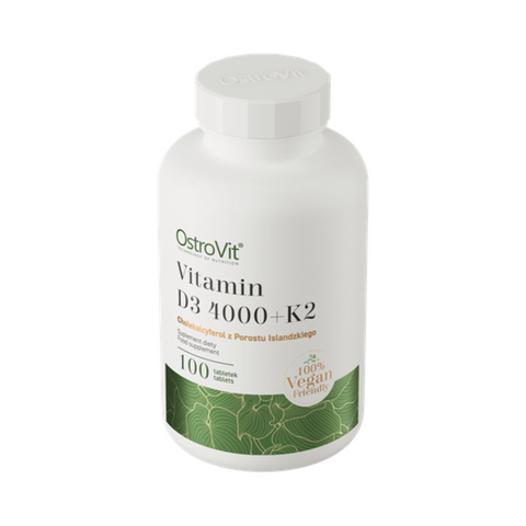 OstroVit vitaminas D3 4000 TV + K2 – kaulų, širdies ir imuniteto palaikymui – maisto papildas – agmarket.lv

