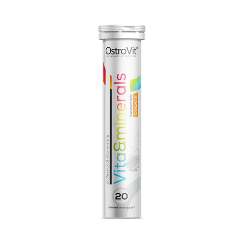OstroVit Vitamins and Minerals – vitamīnu un minerālvielu tabletes ar apelsīnu garšu