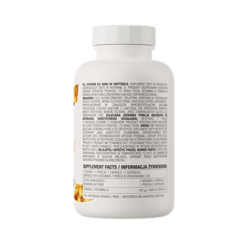 OstroVit Vitamin D3 4000 IU – Spēcīgs atbalsts kauliem, imunitātei un garastāvoklim