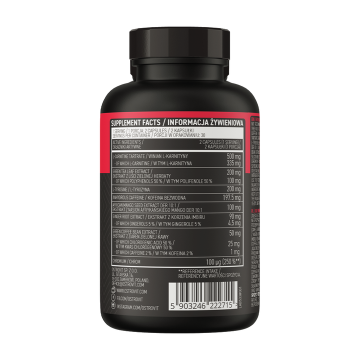 OstroVit Fat Burner For Women 60 kapslit – rasvapõletaja naistele, vormis püsimiseks ja ainevahetuseks – agmarket.lv
