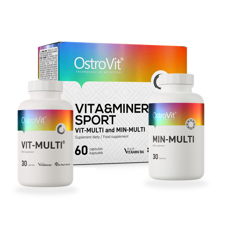 OstroVit VITA&MINERALS Sport 60 kapsulas – vitamīnu un minerālvielu komplekss aktīvai dzīvei – agmarket.lv

