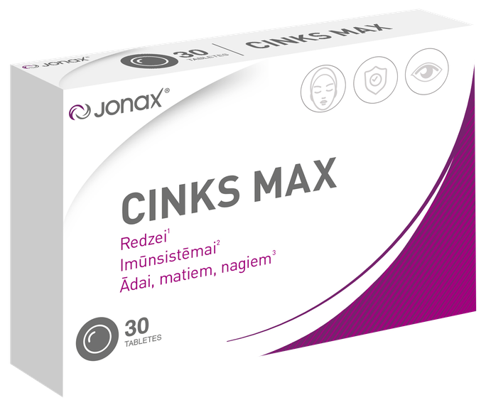JONAX Max Cinks tabletes 30 gab.
