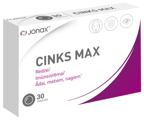 JONAX Max Cinks tabletes 30 gab.