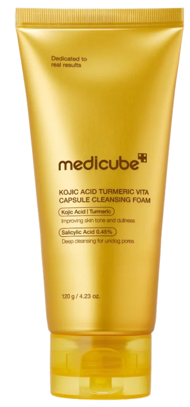 Medicube Kojic Acid Turmeric Vita Capsule attīrošas putas 120 g