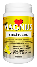 VITABALANS B6 + Magnija Citrāts 375 mg Košļājamās tabletes, 100 gab.