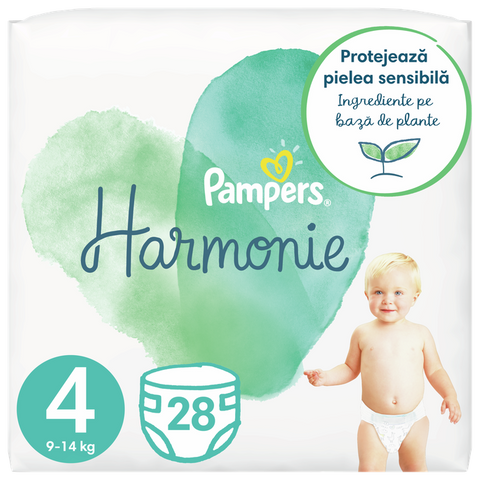 Pampers Harmonie 4 autiņbiksītes (9-14 kg), 28 gab.